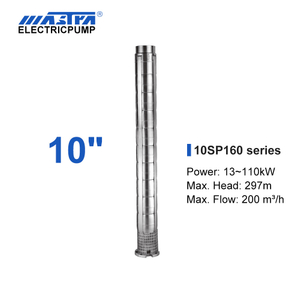 Bomba sumergible Mastra de acero inoxidable de 10 pulgadas - Serie 10SP Caudal nominal de 160 M³/h