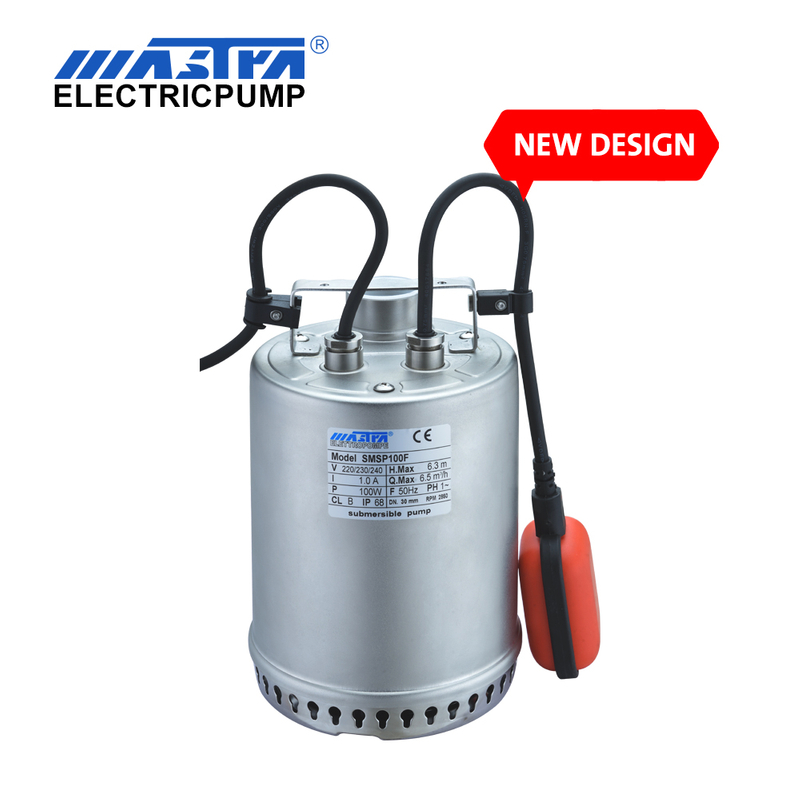 Acero inoxidable sumergible doméstico de la bomba para aguas residuales de MSP/SMSP o material plástico