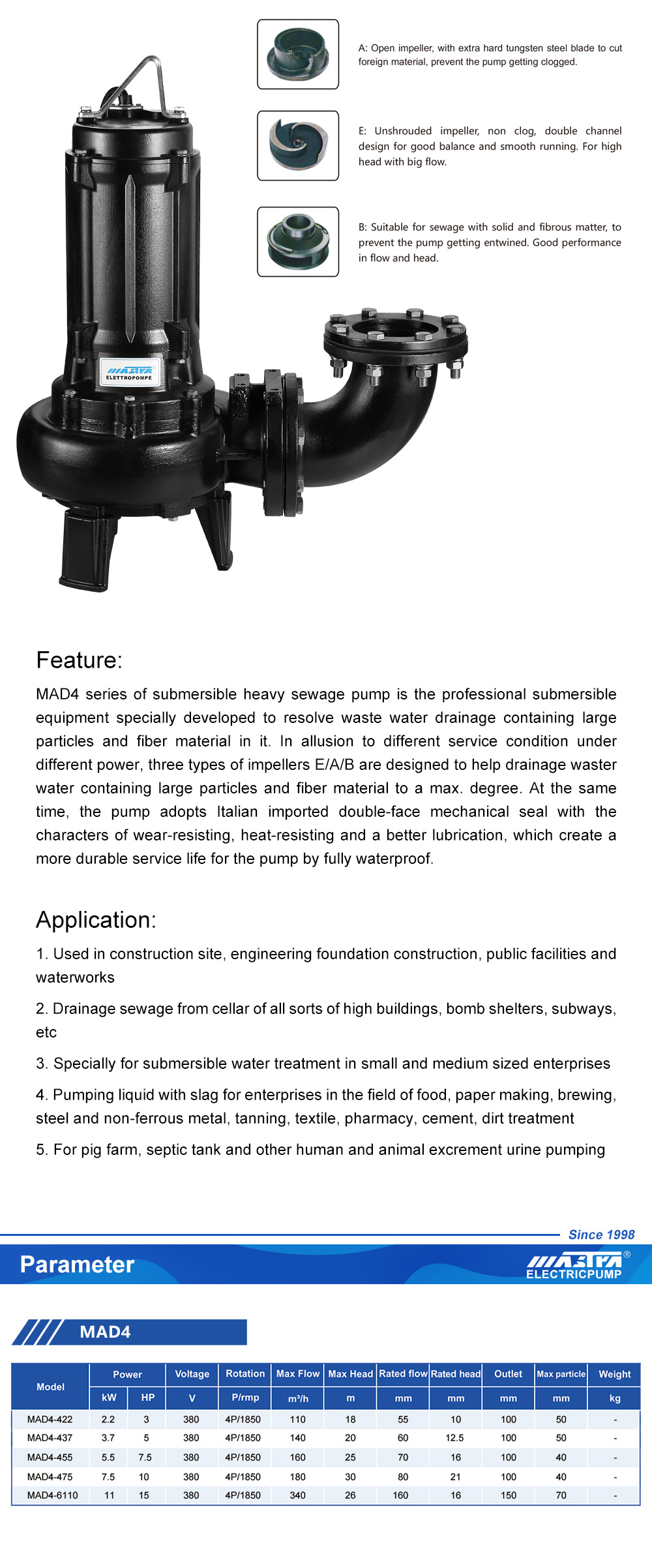 Marcas de bombas de agua sumergibles